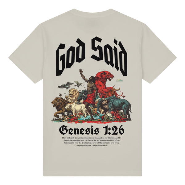 God Said Tee (Bone)