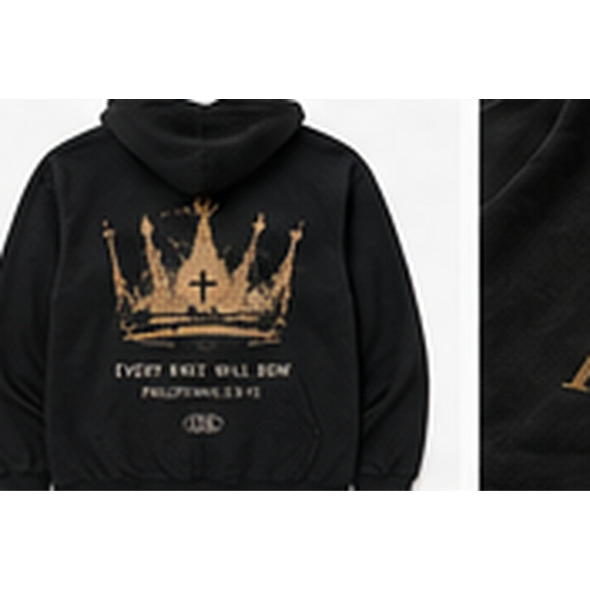 Christ Is King Hoodie back flatlay