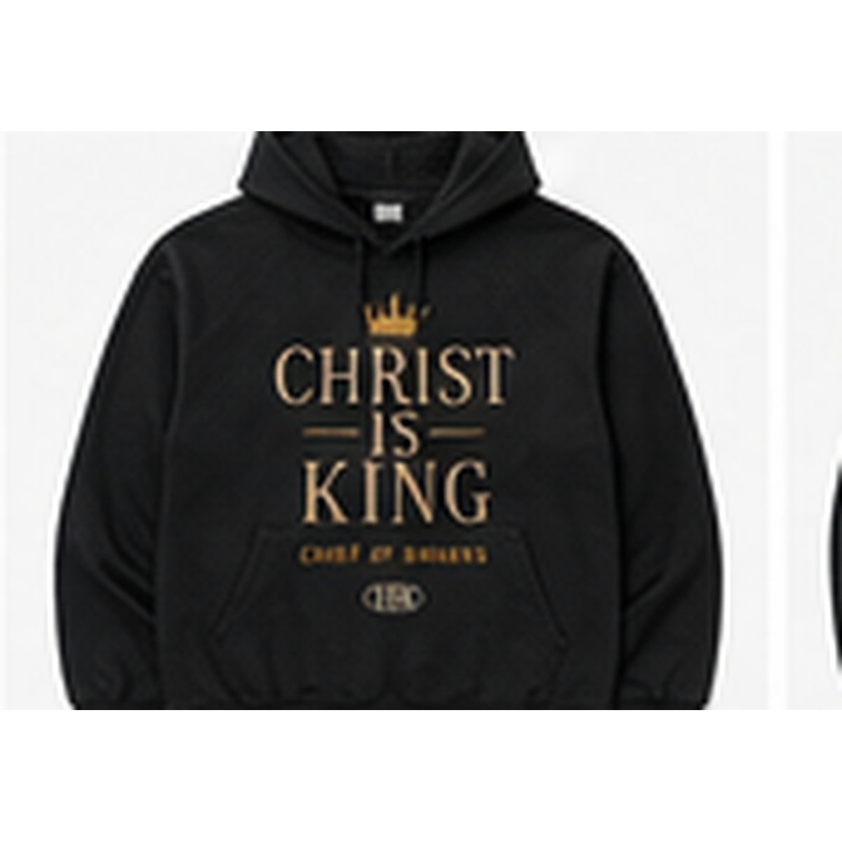 Christ Is King Hoodie front flatlay