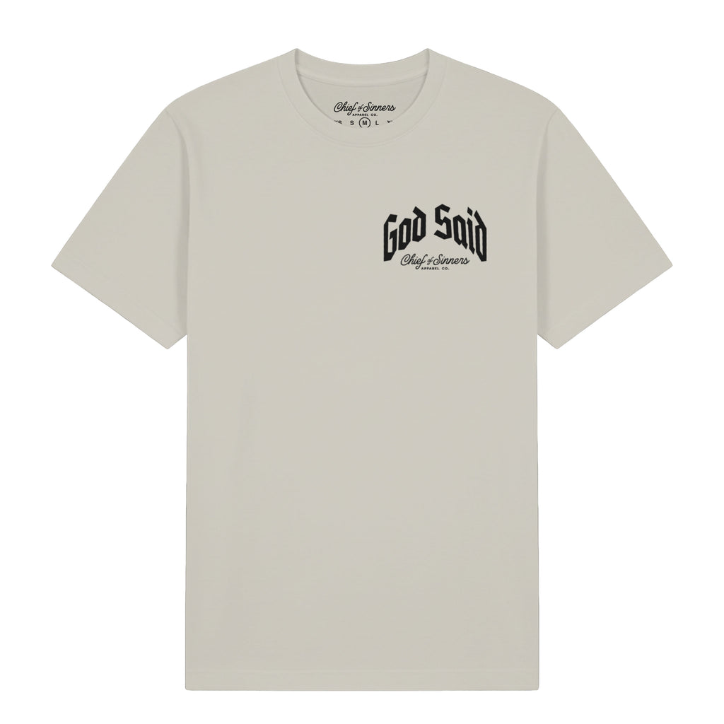 God Said Tee (Bone)