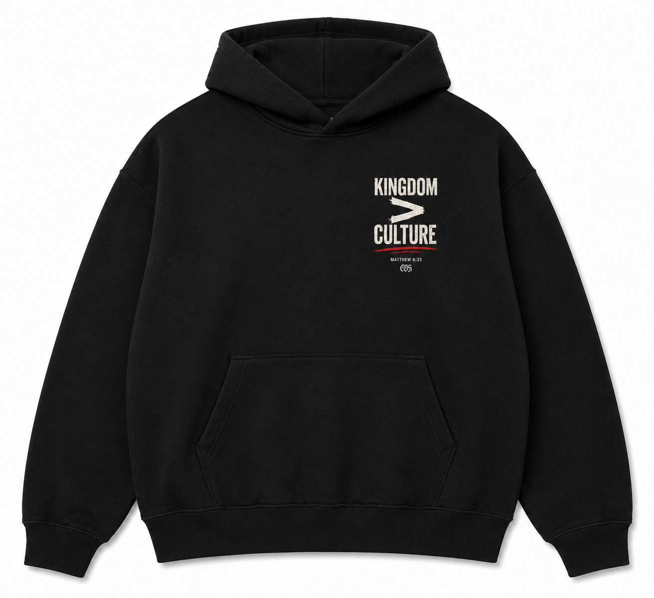 Chief of Sinners Kingdom Over Culture heavyweight hoodie front view