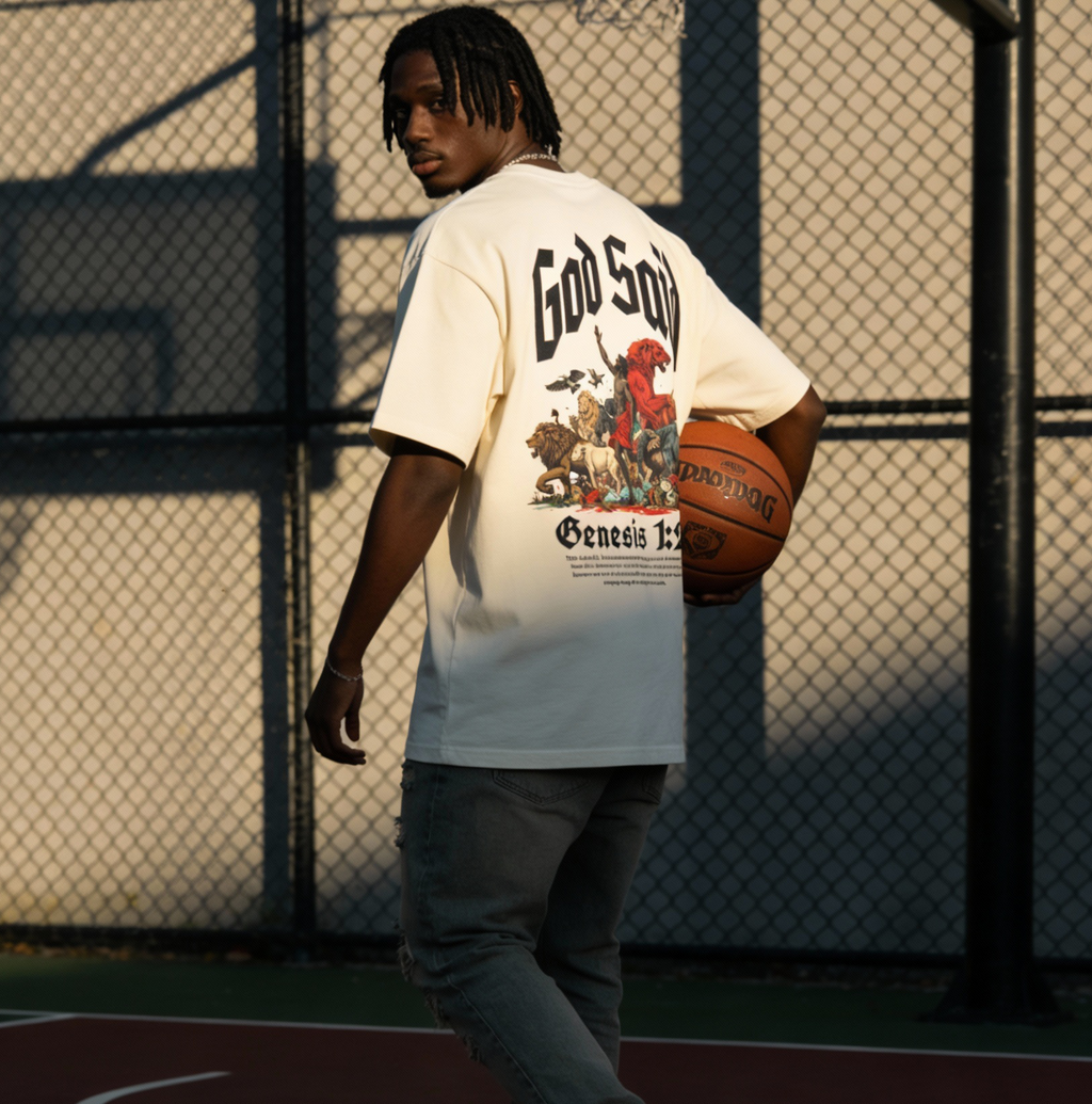 God Said Tee (Bone)